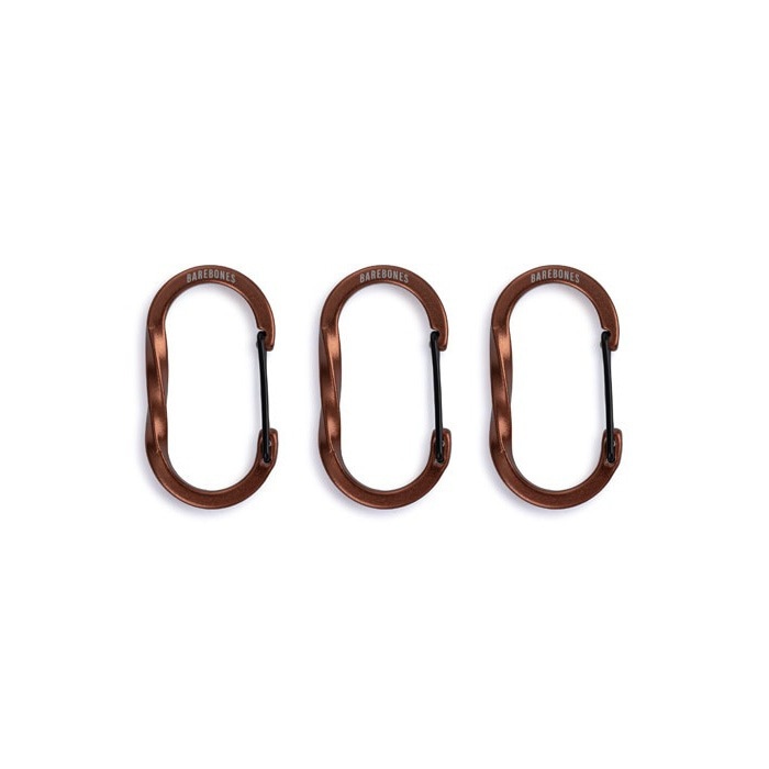Barebones Living ワイヤーゲートカラビナ 3pc カッパー Sサイズ [ベアーボーンズリビング]