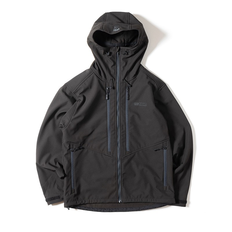 【グリップスワニー GS SOFTSHELL HOODY ブラック】 Grip Swany GS SOFTSHELL HOODY BLACK [グリップスワニー]