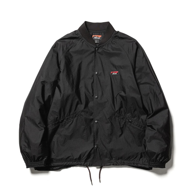 NANGA RIB COLLAR COACH JACKET BLK [ナンガ]
