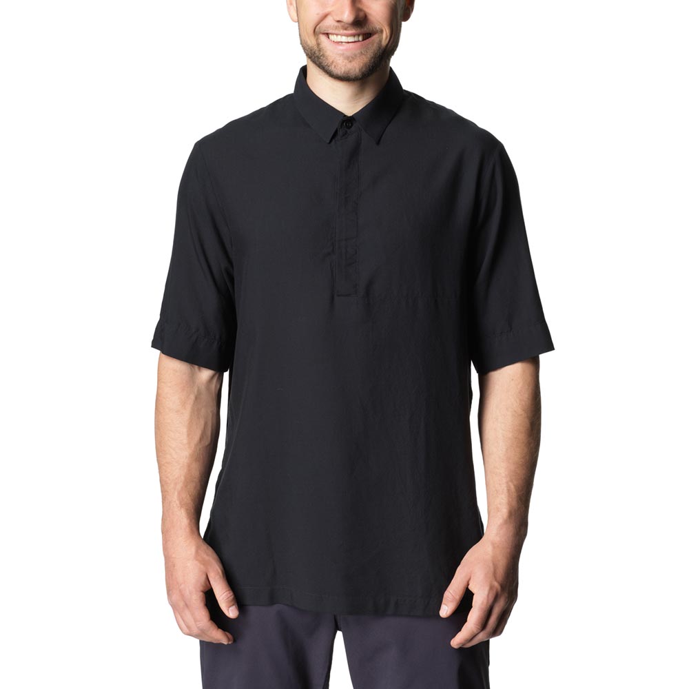 Houdini Mens Tree Polo Shirt True Black Light [フーディニ]