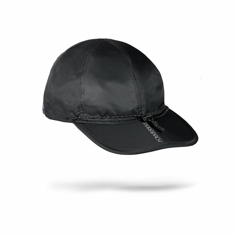 PARAPACK パラパック　P-CAP JET BLACK Parapack P-Cap | Ultra-lightweight packable headwear for all