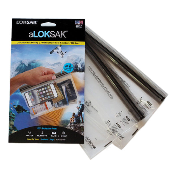 LOKSAK aLOKSAK 防水マルチケース（2枚入） Mサイズ [ロックサック]