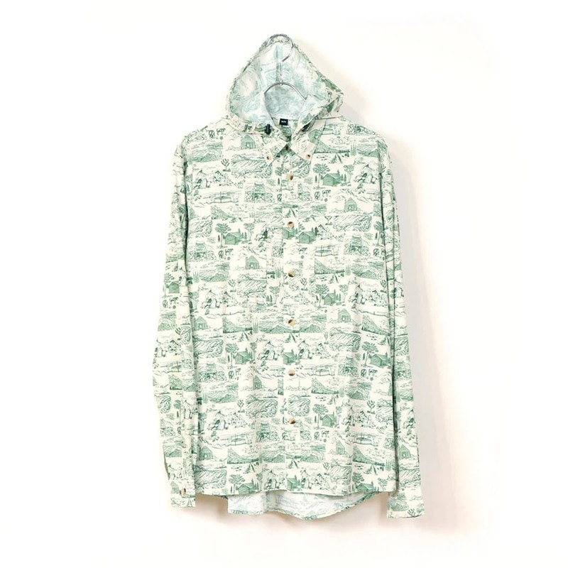 JOLLY GEAR Triple Crown Button Down Long Sleeve Trail Madness Green [ジョリーギア]