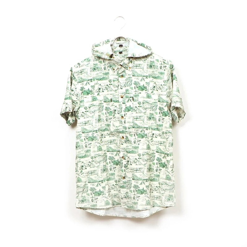 JOLLY GEAR Triple Crown Button Down Short Sleeve Trail Madness Green [ジョリーギア]