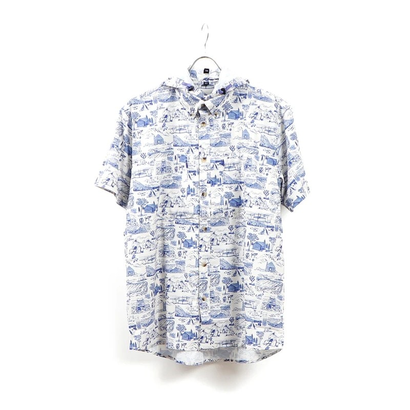 [当日出荷対応 平日12:00まで] JOLLY GEAR Triple Crown Button Down Short Sleeve Trail Madness Blue [ジョリーギア]