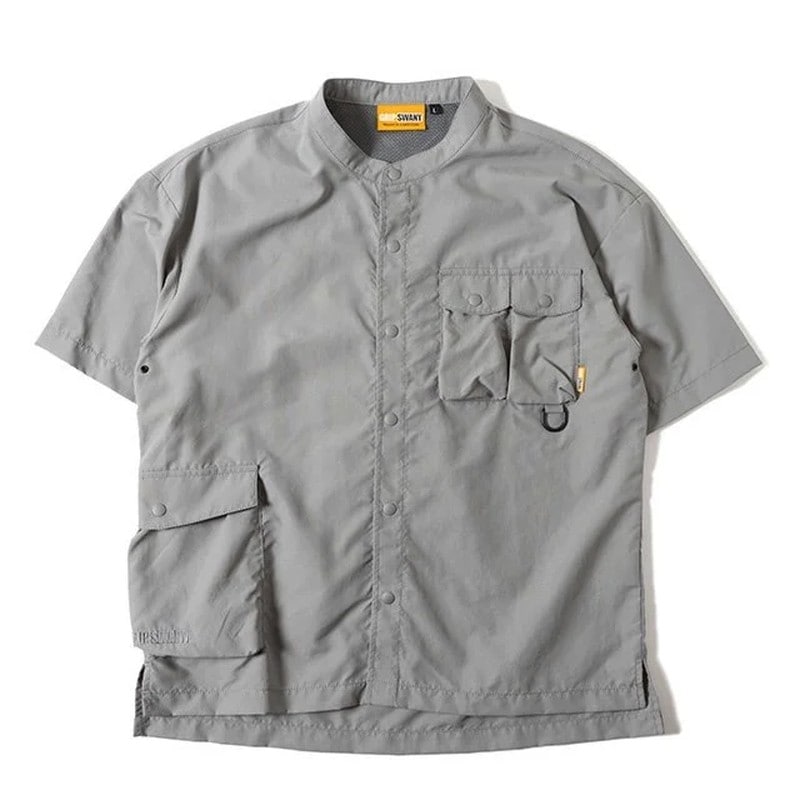 [当日出荷可][40%OFF] Grip Swany W's Supplex Stand Collar Shirt Gray [グリップスワニー]