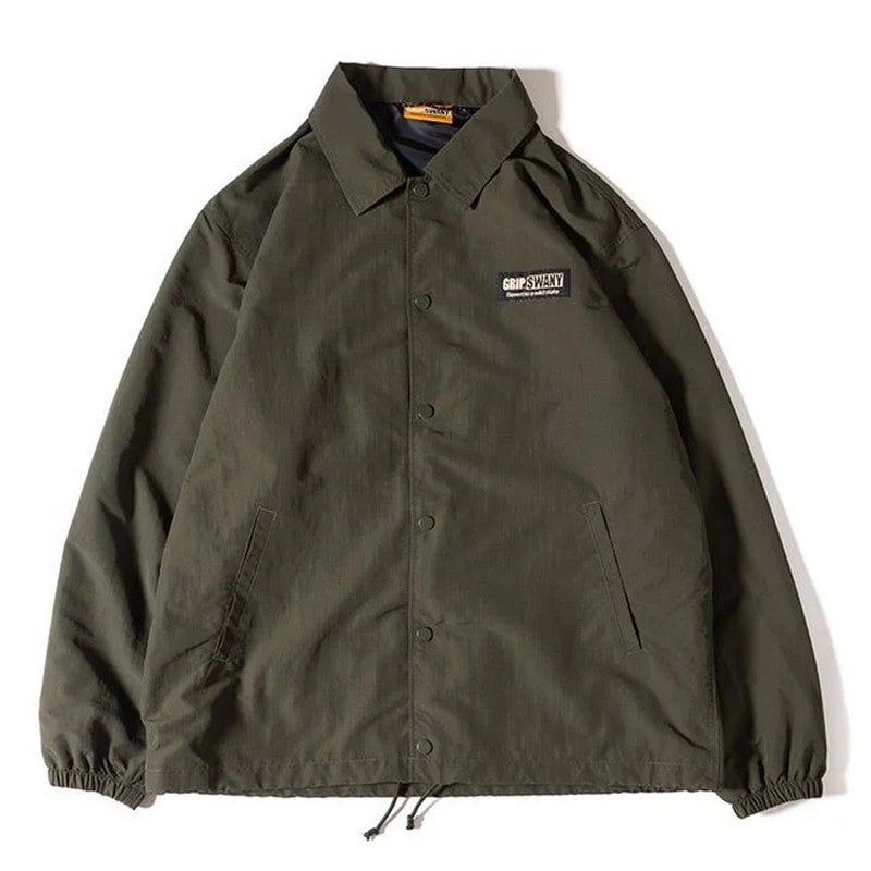 Grip Swany Glove Logo Coach Jacket Olive [グリップスワニー]