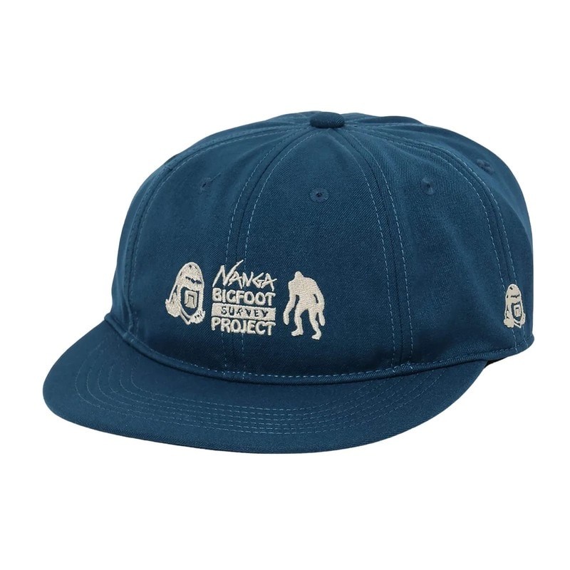 NANGA NANGA×TACOMA FUJI RECORDS BIGFOOT SURVEY PROJECT LOGO CAP BLUE [ナンガ]