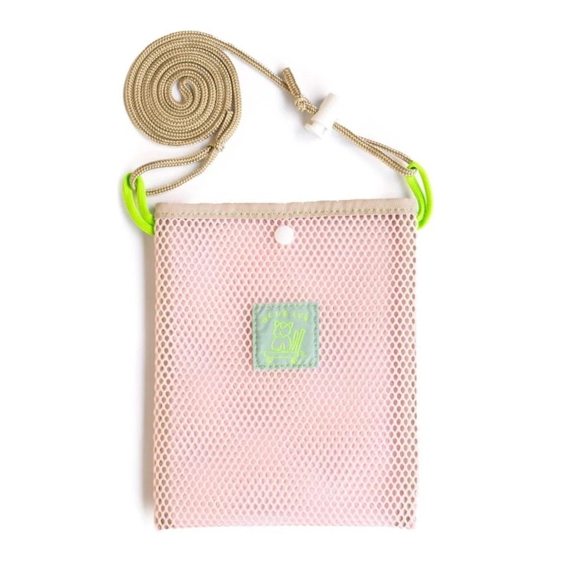 BLUE LUG mini sacoche mesh pink/beige [ブルーラグ]