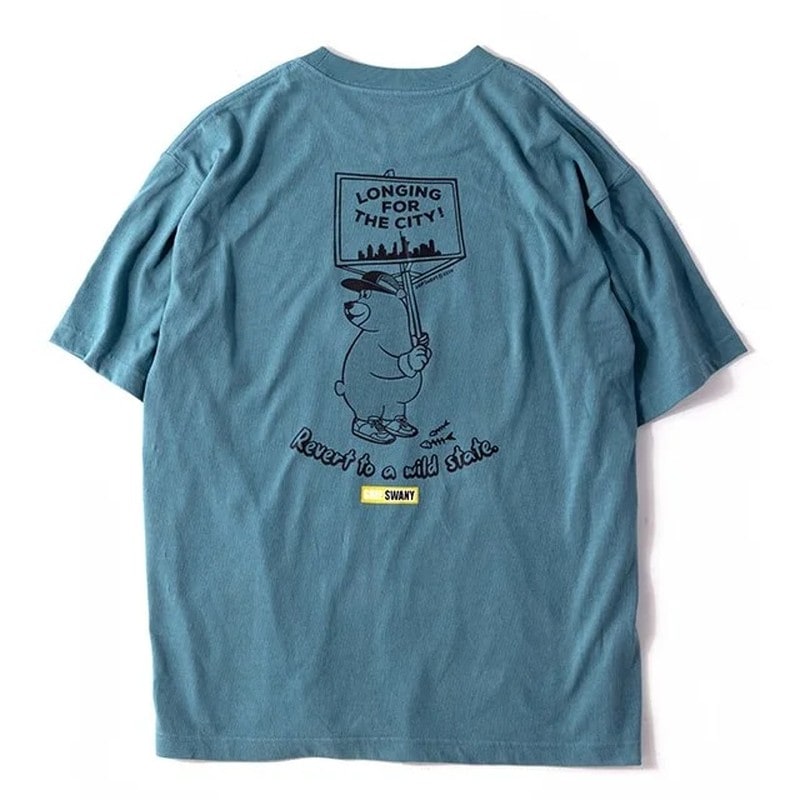 Grip Swany Wild Bear Tee Lake [グリップスワニー]