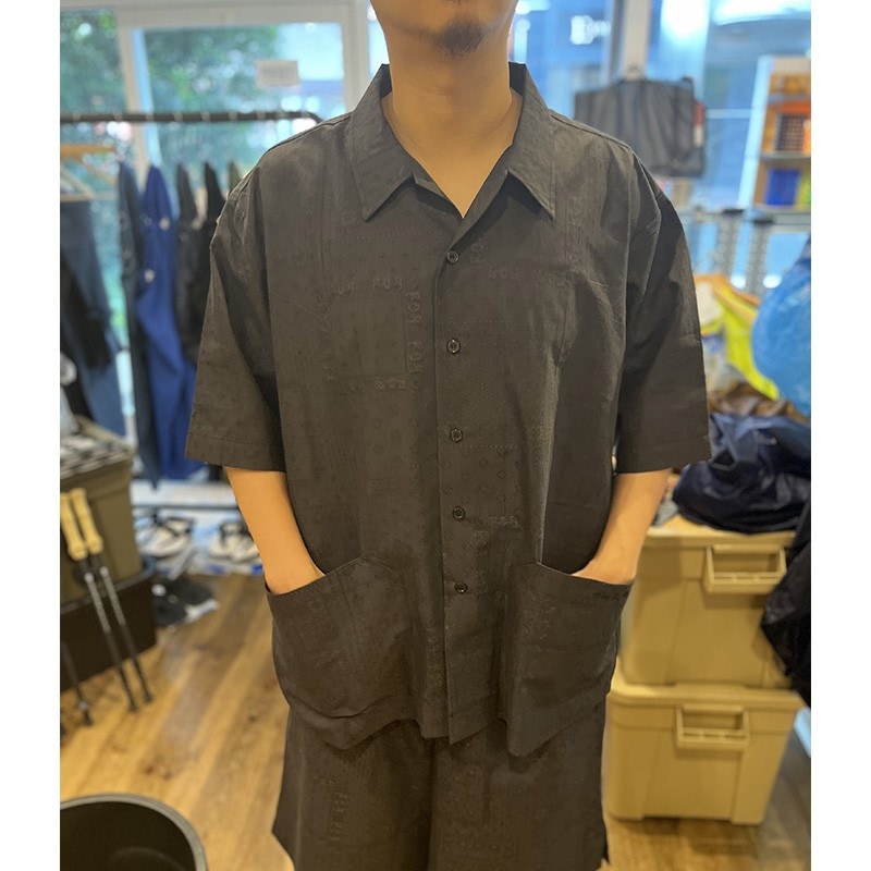 [当日出荷可] voiry CB SHIRTS SS BANDANA JACQUARD VINTAGE BLACK [ヴォイリー]