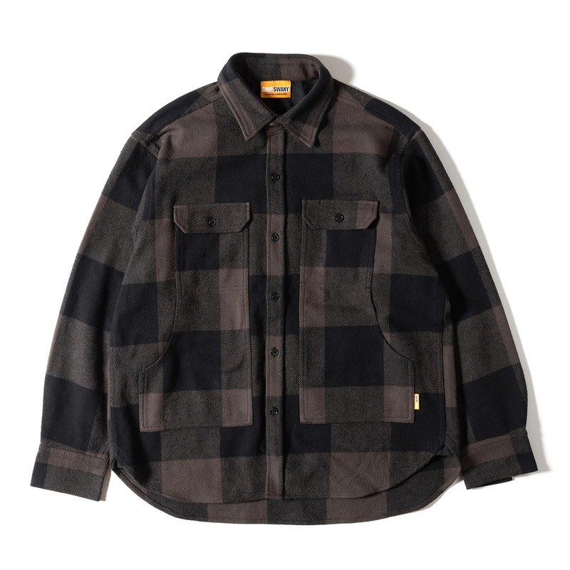 Grip Swany Flannel Field Shirt Khaki [グリップスワニー]