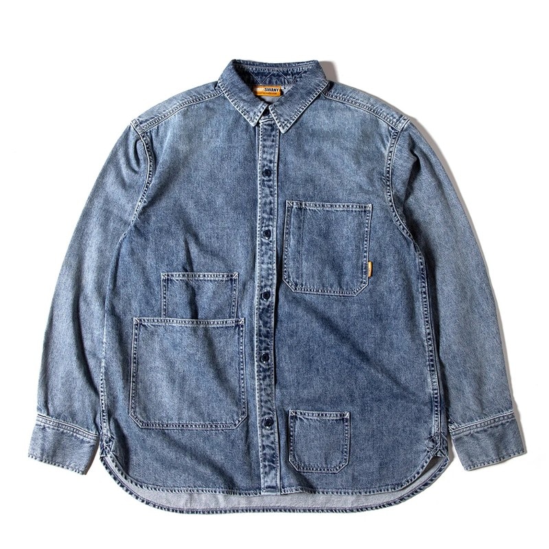 Grip Swany Denim Field Shirt Light Indigo [グリップスワニー]