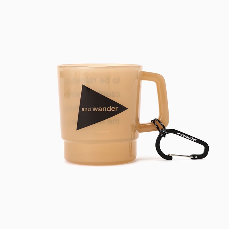 当日出荷可] and wander and wander logo PP mug beige [アンド