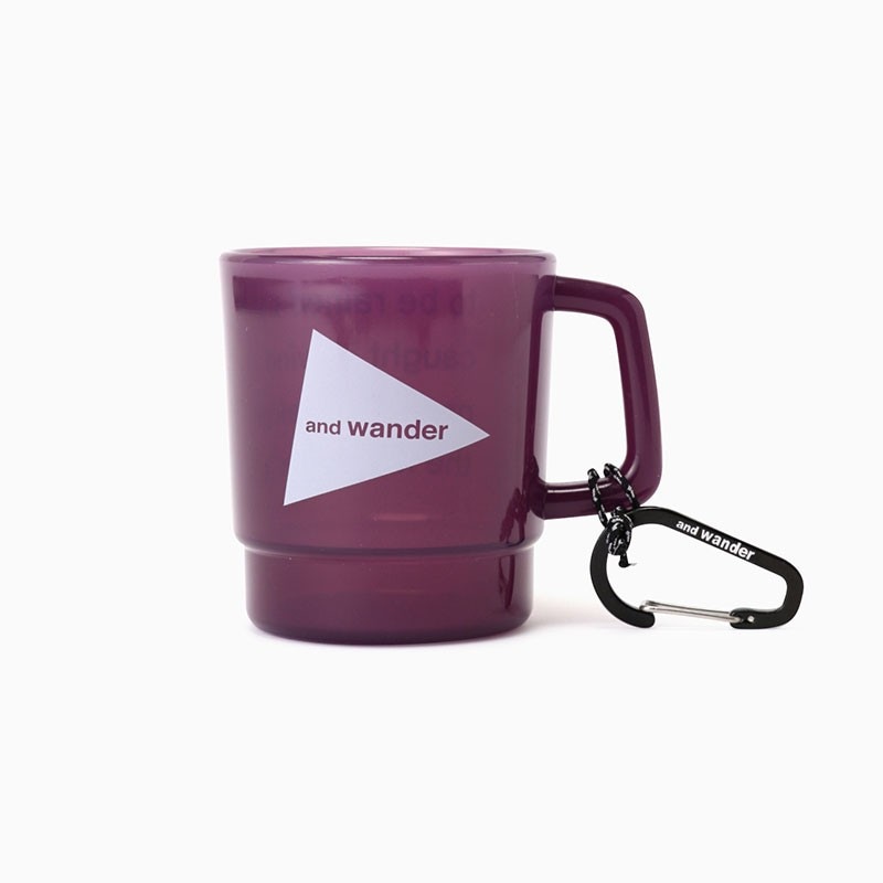 [当日出荷可][20%OFF] and wander and wander logo PP mug purple [アンドワンダー]