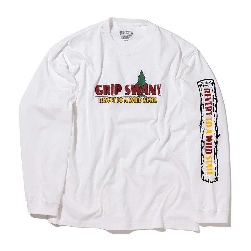 Grip Swany TREE PRINT L/S TEE WHITE [グリップスワニー]