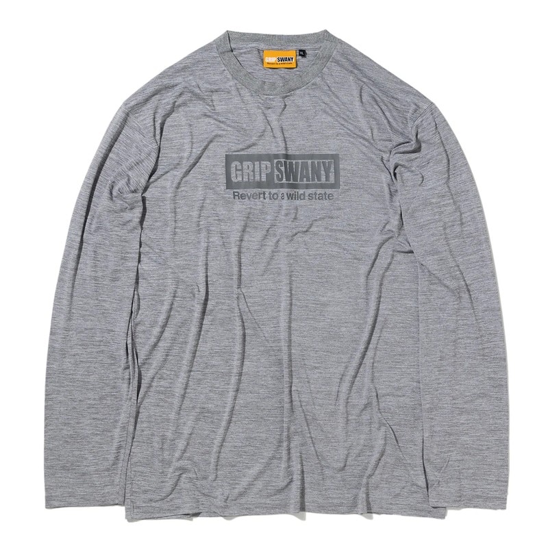 Grip Swany BOX LOGO DRY L/S TEE HEATHER GREY [グリップスワニー]