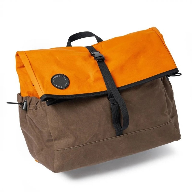 FAIRWEATHER brompton bag waxed canvas フレームあり orange/brown [フェアウェザー]