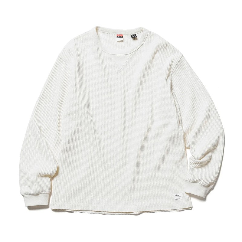 [当日出荷可] NANGA ECO HYBRID WAFFLE L/S TEE WHT [ナンガ]