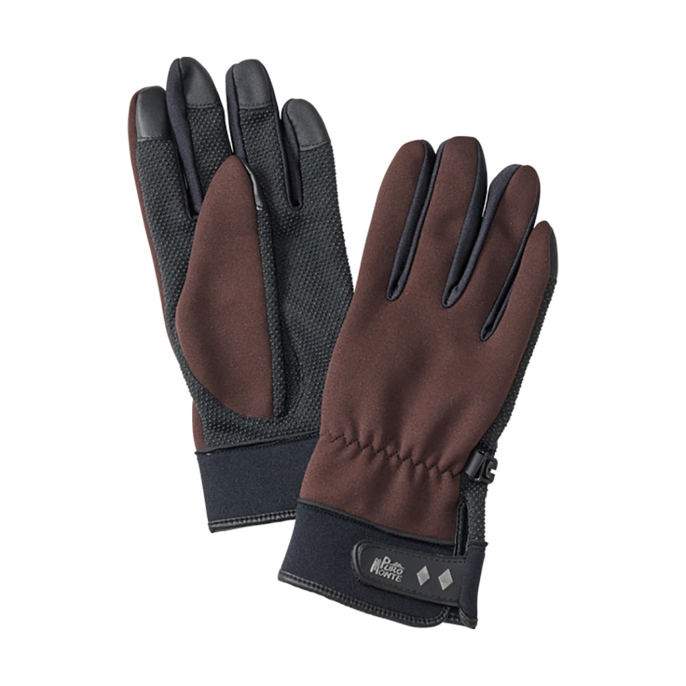 PUROMONTE ウォームフィットトレッキンググローブ ブラウン [プロモンテ]