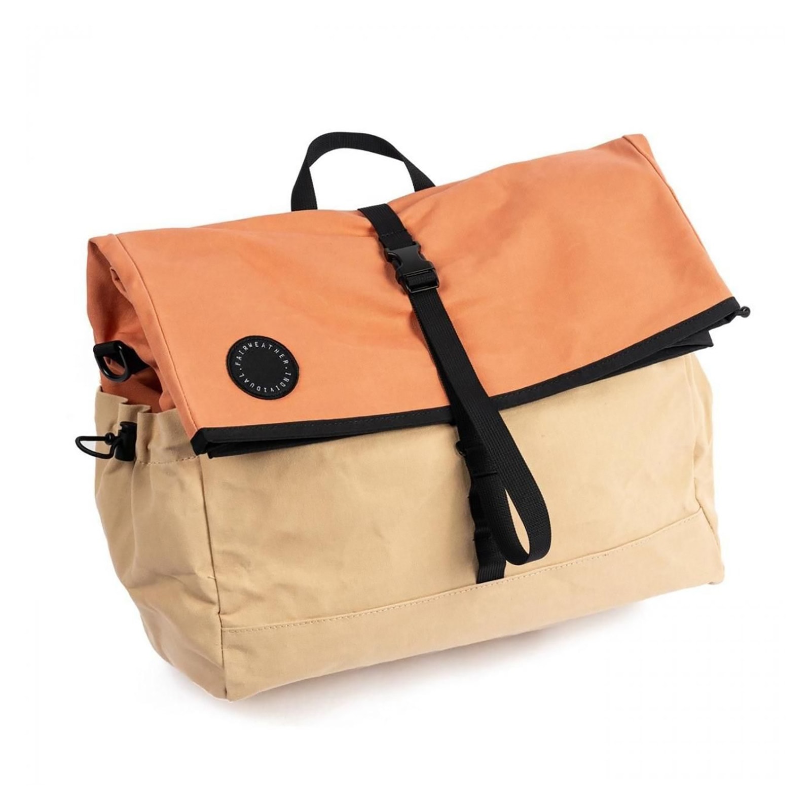 [当日出荷可] FAIRWEATHER brompton bag フレームあり waxed canvas/pink/beige [フェアウェザー]