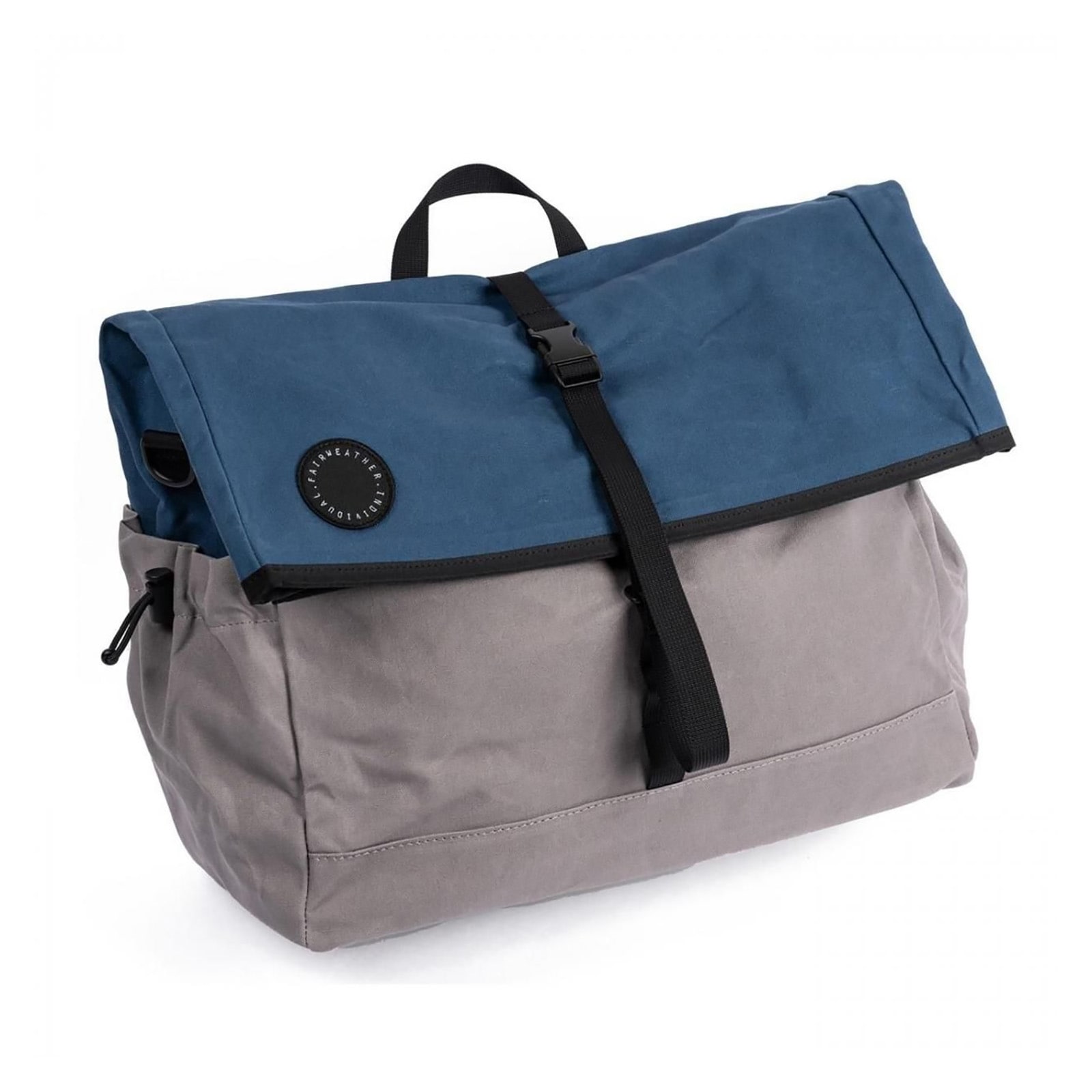 FAIRWEATHER brompton bag フレームあり waxed canvas/indigo/gray [フェアウェザー]