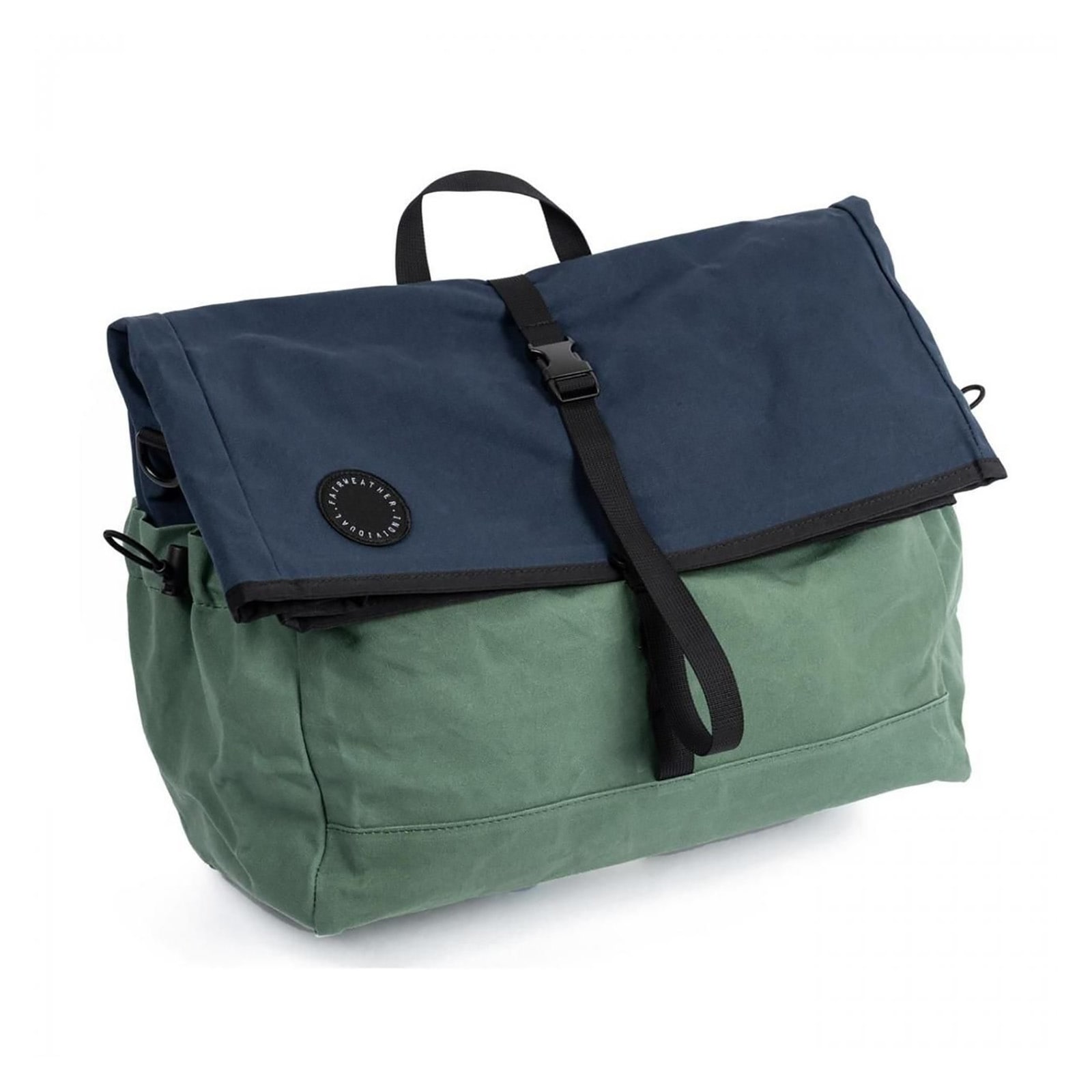 FAIRWEATHER brompton bag フレームなし waxed canvas/navy/blue [フェアウェザー]