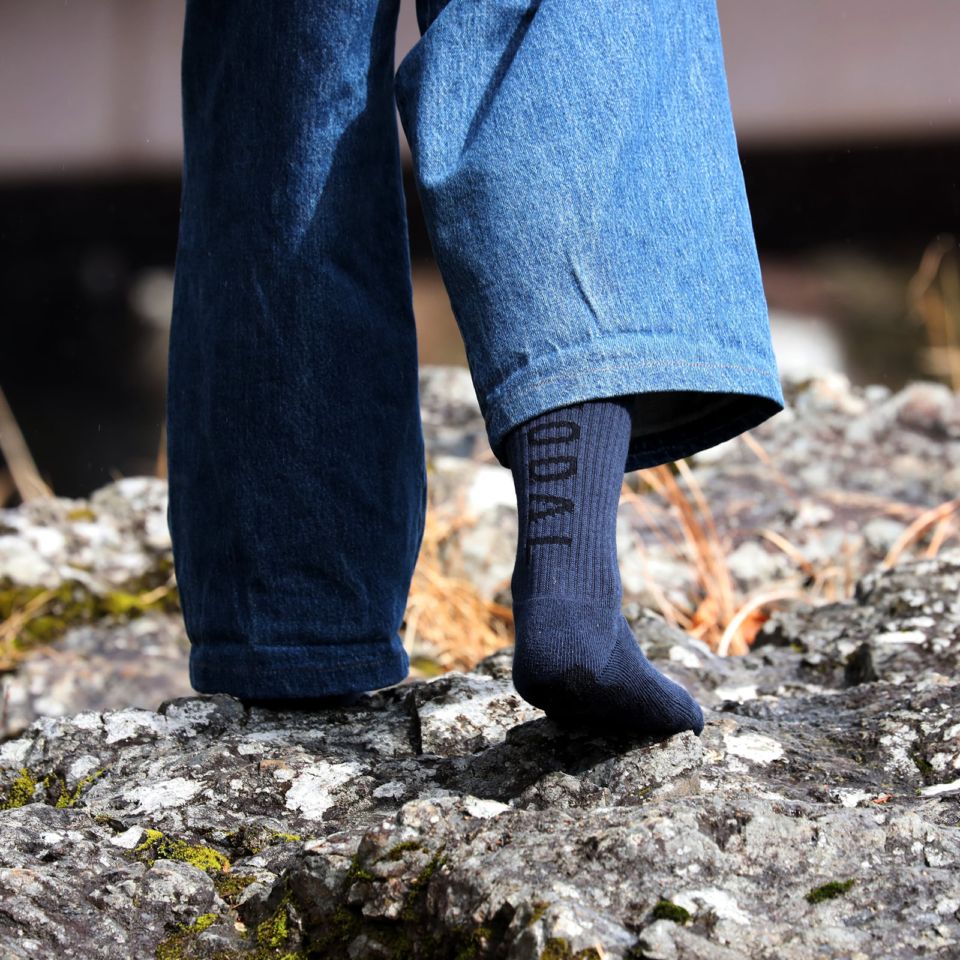 [当日出荷可] NODAL NODAL Logo Socks Navy×Black [ノーダル]