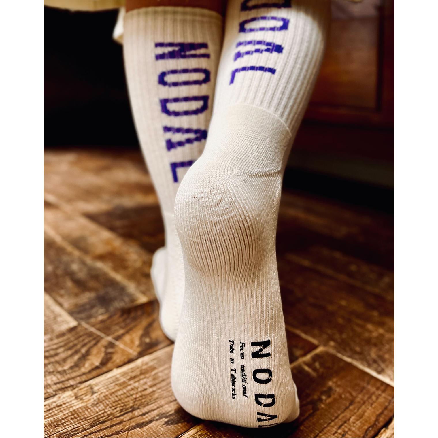 [当日出荷可] NODAL NODAL Logo Socks Oatmeal×Purple [ノーダル]