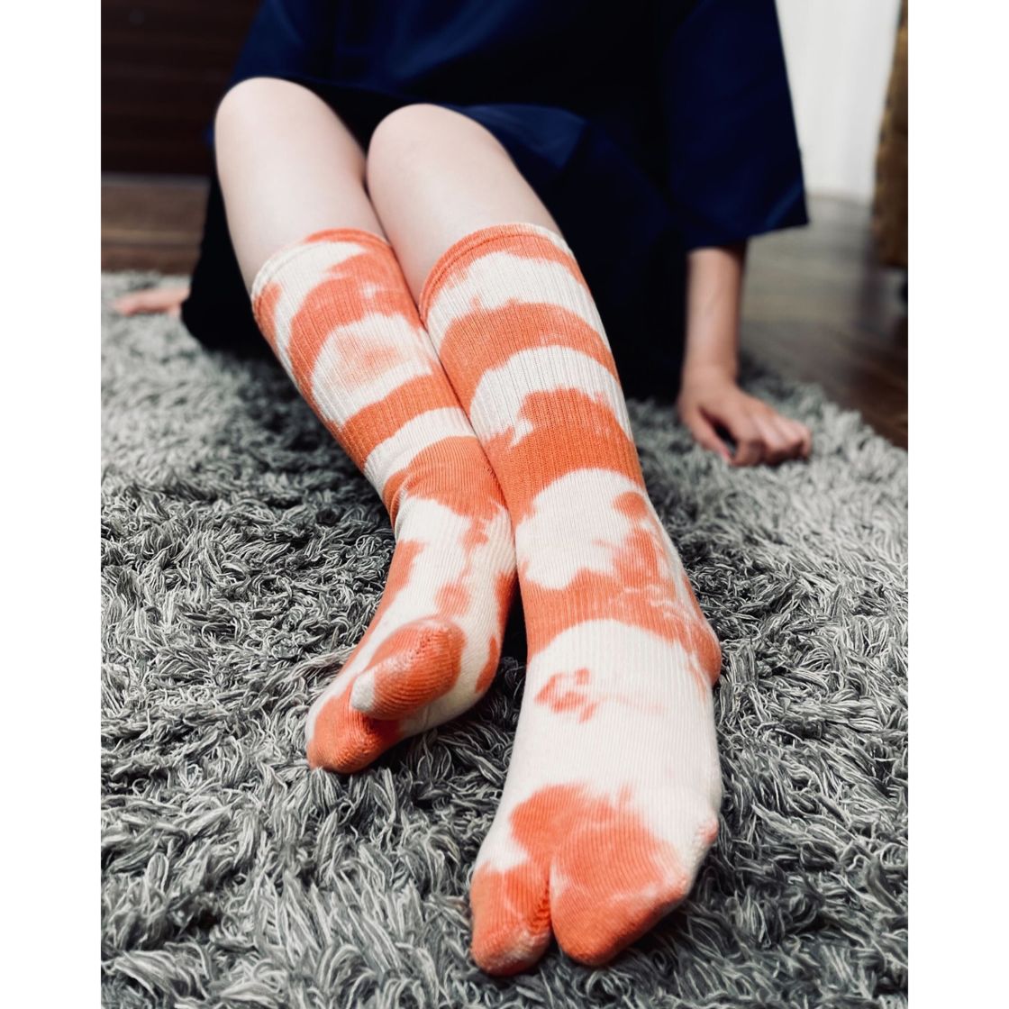 [当日出荷可] NODAL TieDye Logo Socks ORANGE [ノーダル]
