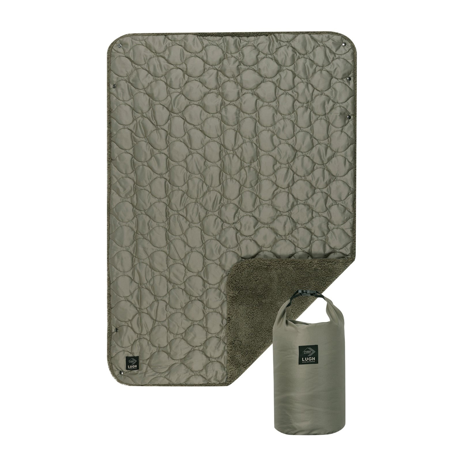 LUGH 魔法瓶ブランケット（グラフェン使用） オリーブドラブ Sサイズ [ルー]