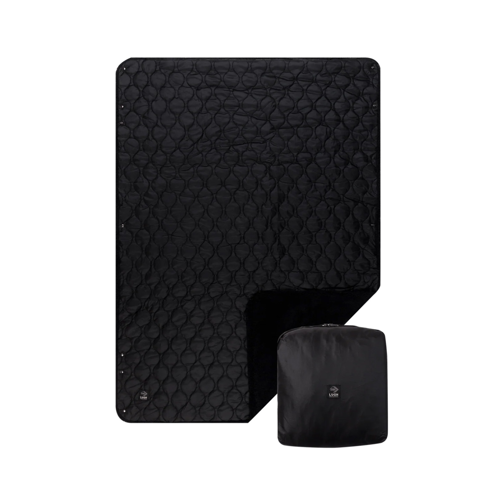 LUGH 魔法瓶ブランケット（グラフェン使用） ミッドナイトブラック Lサイズ [ルー]