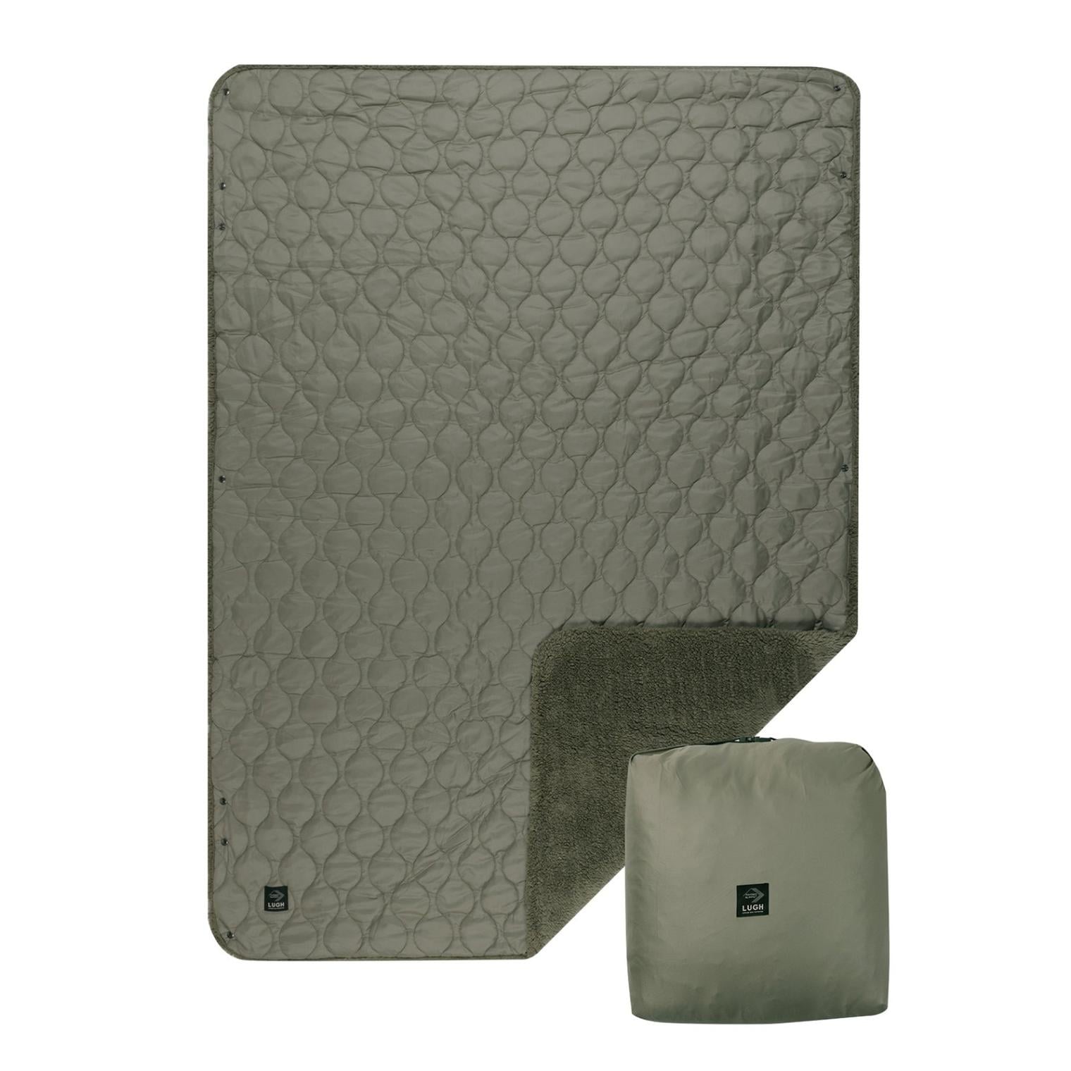LUGH 魔法瓶ブランケット（グラフェン使用） オリーブドラブ Lサイズ [ルー]