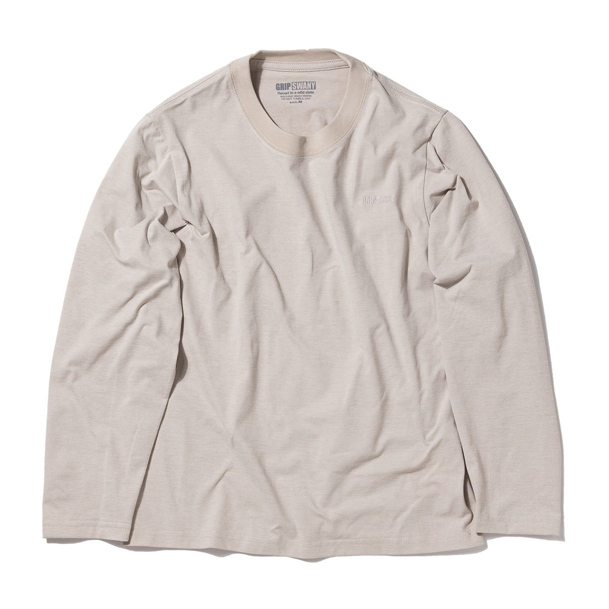 Grip Swany W'S EMBROIDERY L/S TEE OATMEAL [グリップスワニー]