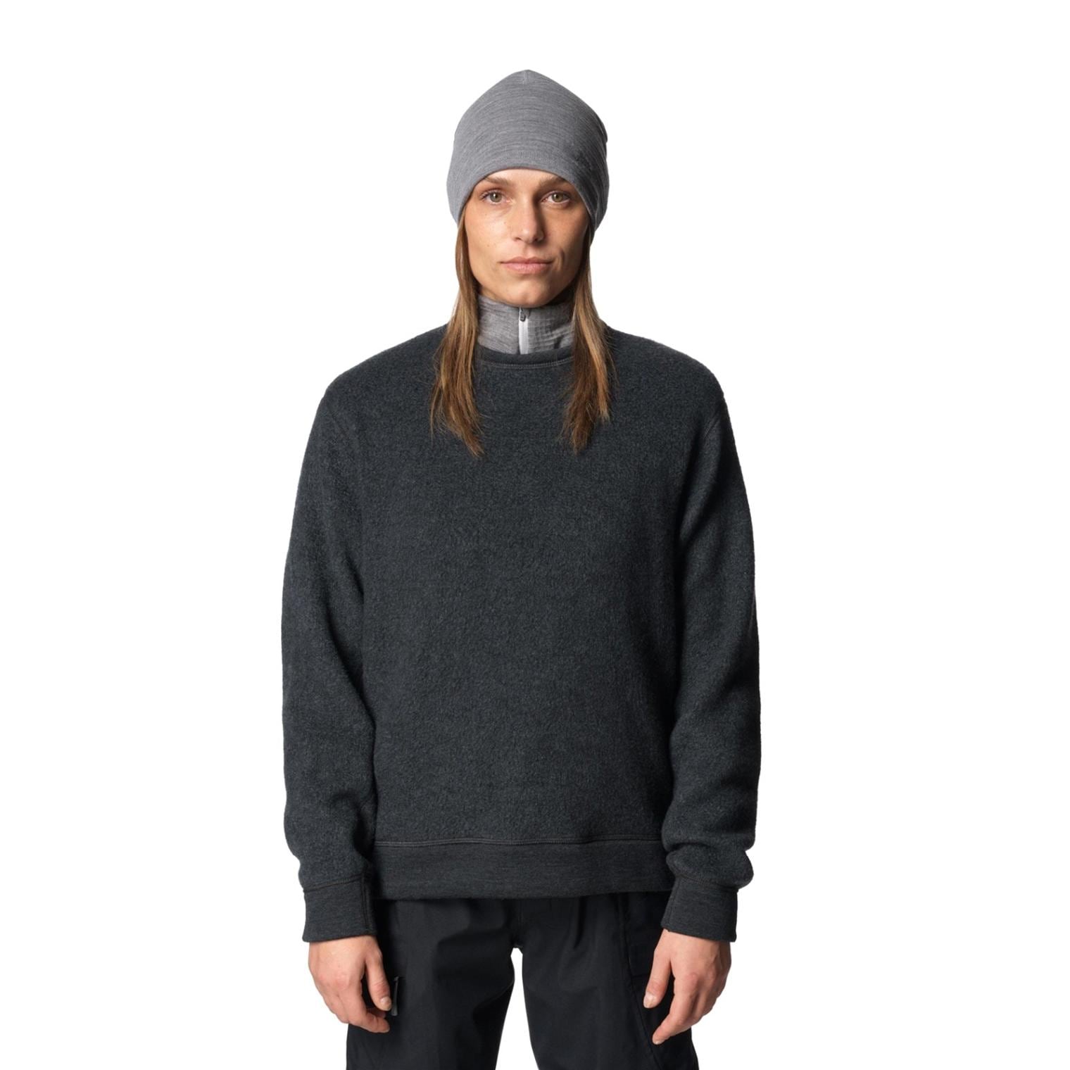 Houdini Womens Alto Wool Crew True Black [フーディニ]