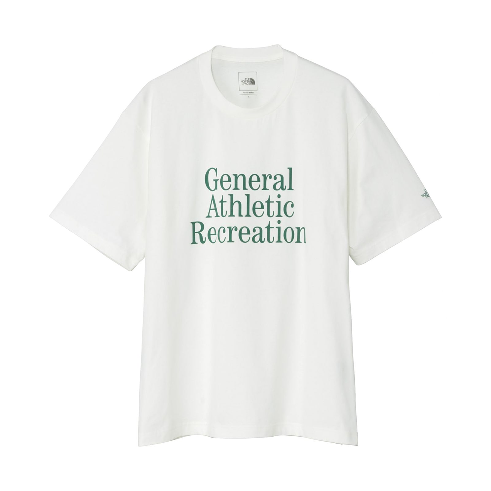 [当日出荷可] THE NORTH FACE GAR Typographic White S/S Tee ホワイト×グリーン [ザ・ノース・フェイス]