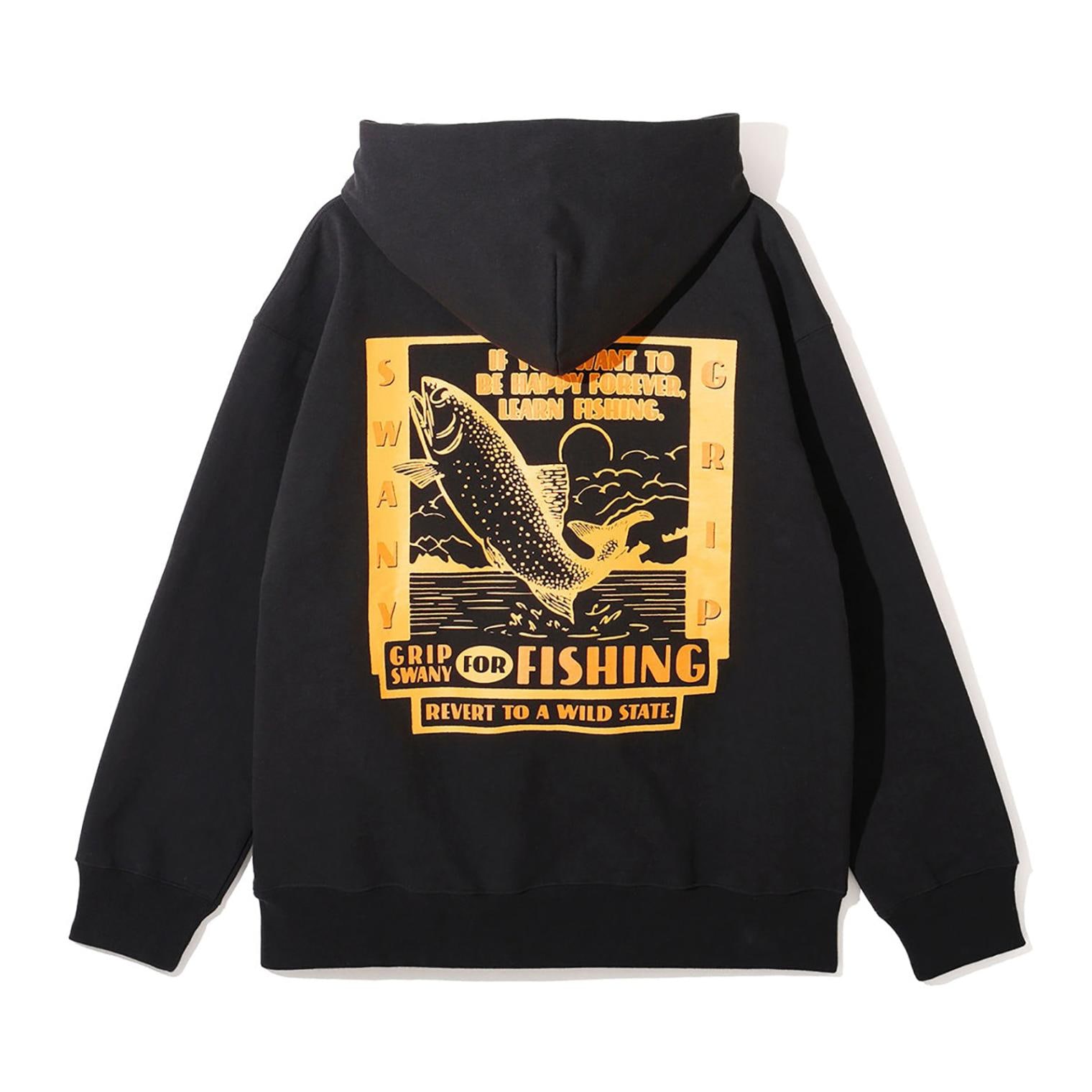 [当日出荷可] Grip Swany GSMCT-185 FOREVER FISHING HOODIE BLACK [グリップスワニー]