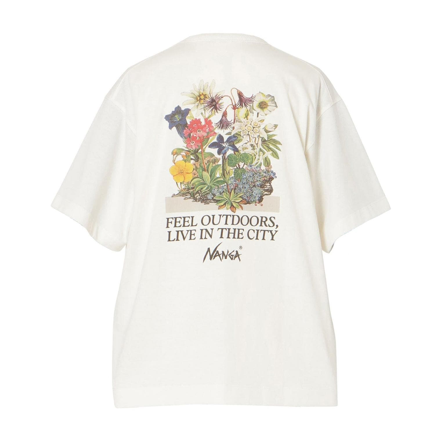 [当日出荷可] NANGA ECO HYBRID VINTAGE FLOWER TEE WHT [ナンガ]