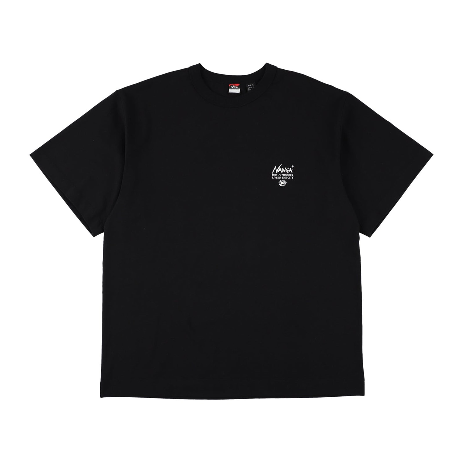 [当日出荷可] NANGA ECO HYBRID VINTAGE FLOWER TEE BLK [ナンガ]