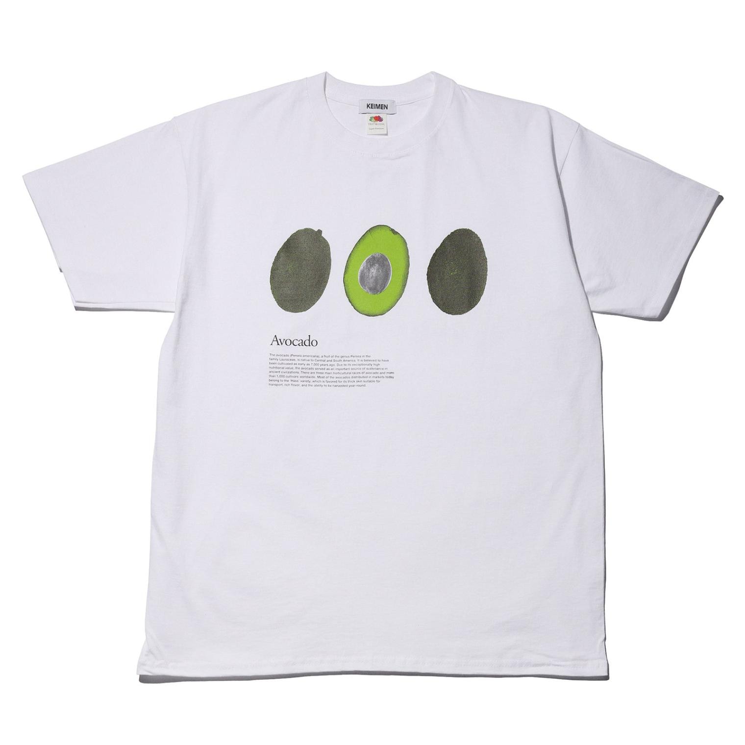 [当日出荷可] KEIMEN Avocado T-shirts（FRUIT OF THE LOOM別注） White [カイメン]