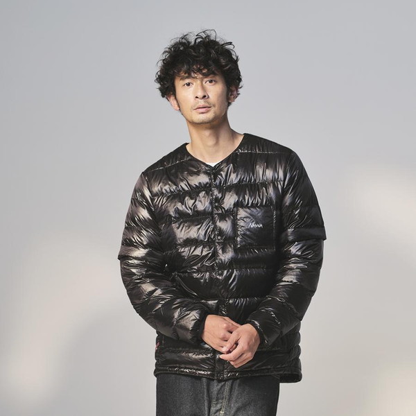 NANGA Inner Down Cardigan DS BLK [ナンガ]