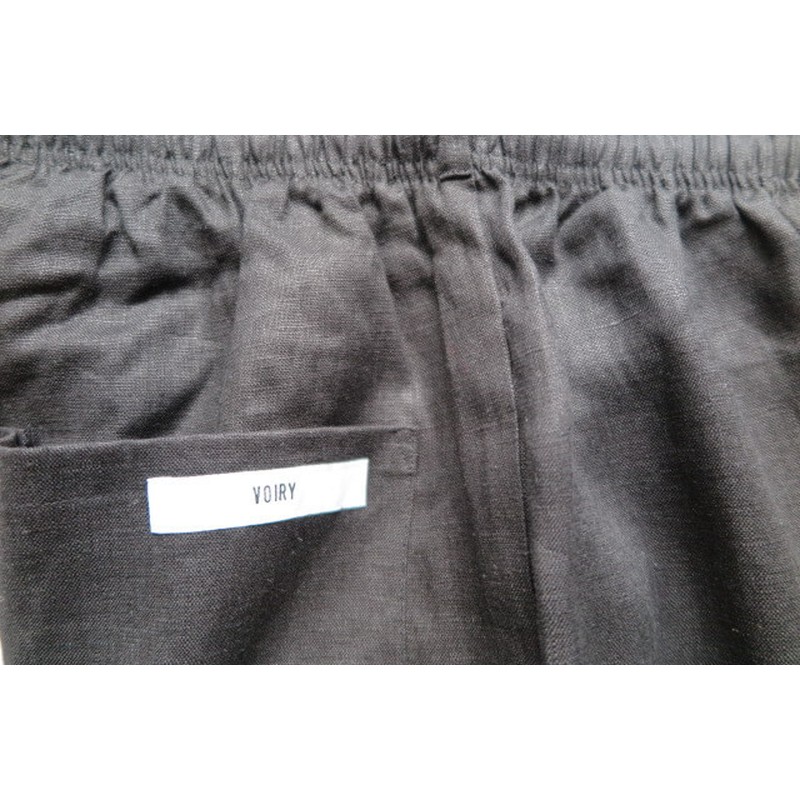 voiry DOCTOR PANTS-LINEN BLACK [ヴォイリー]