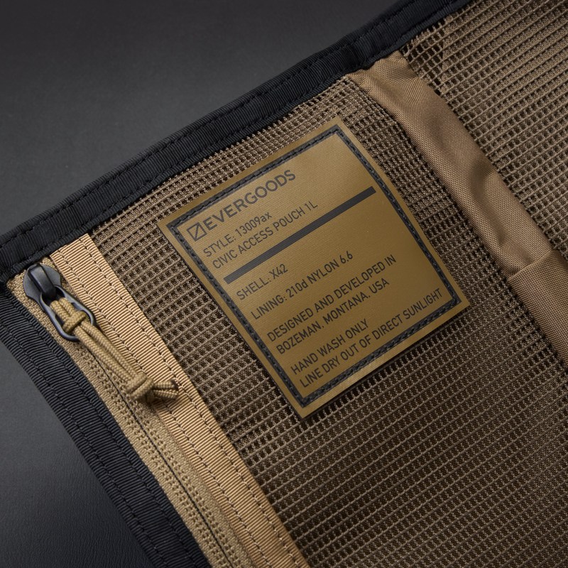 EVERGOODS CAP1 - Civic Access Pouch 1L X-pac Black Cyote [エバーグッズ]