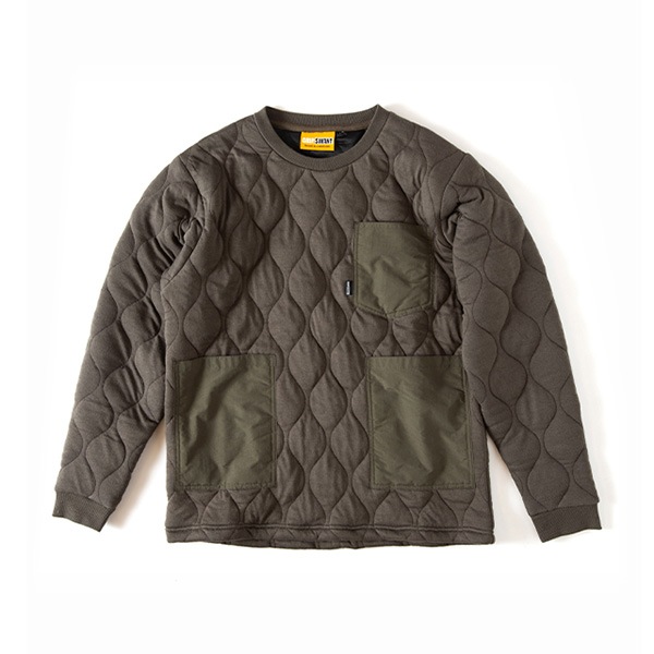 Grip Swany Camp Pocket Quilt Crew Olive [グリップスワニー]