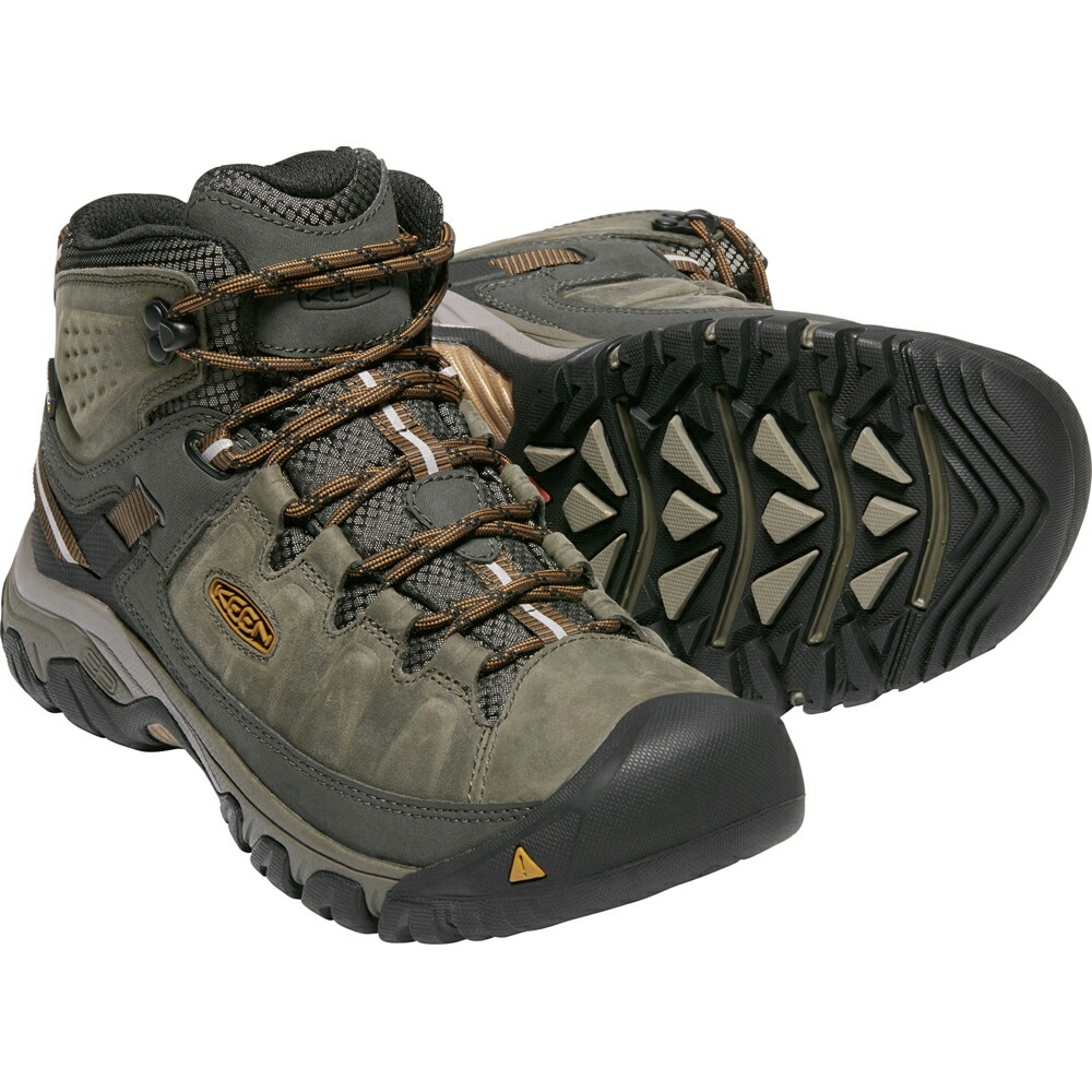 KEEN Mens TARGHEE III MID WP Black Olive/Golden Brown [キーン]