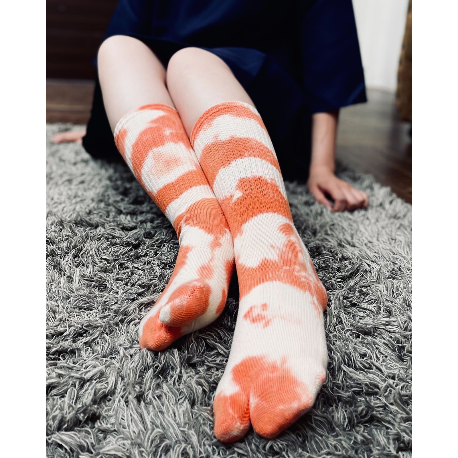 [当日出荷可] NODAL TieDye Logo Socks ORANGE [ノーダル]