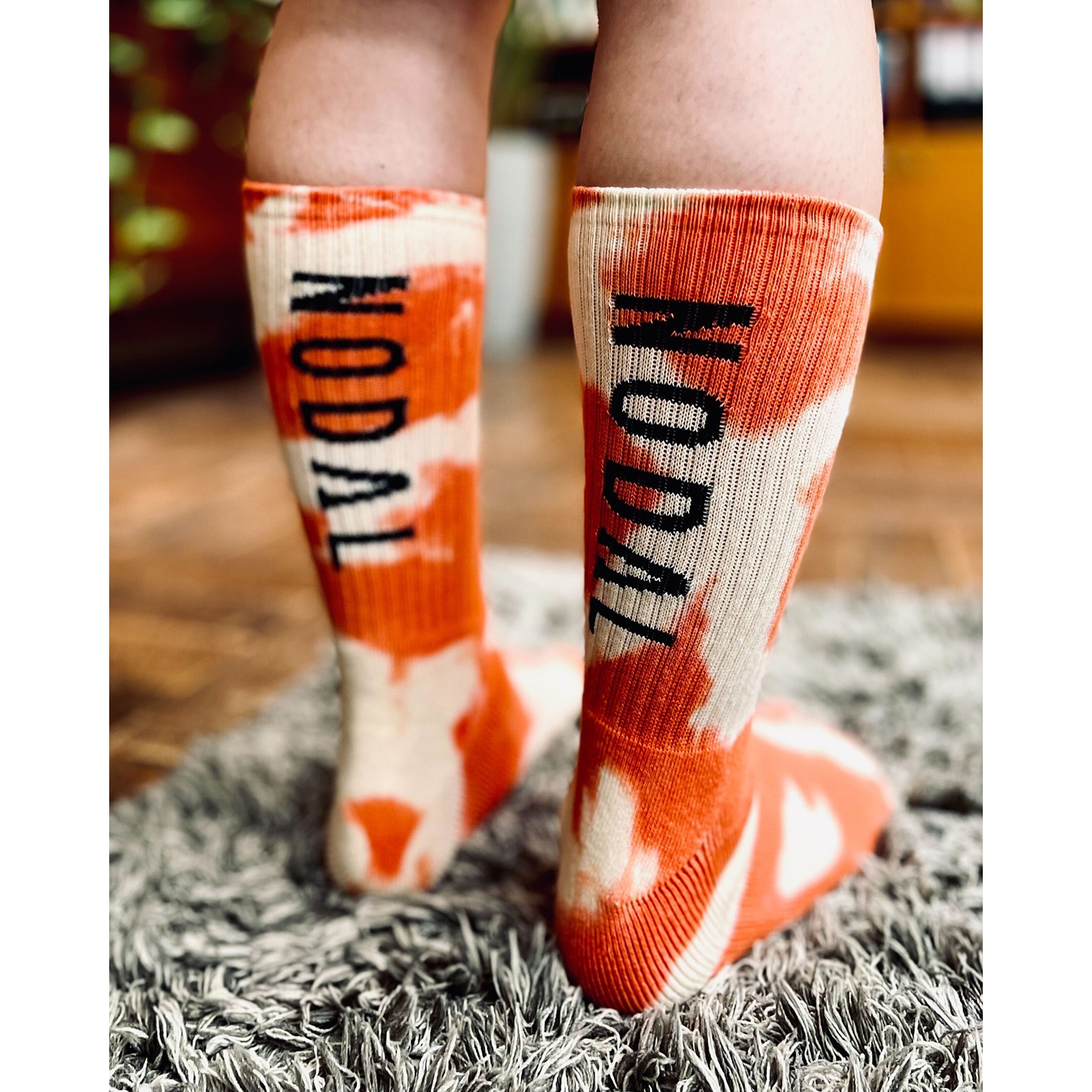 [当日出荷可] NODAL TieDye Logo Socks ORANGE [ノーダル]