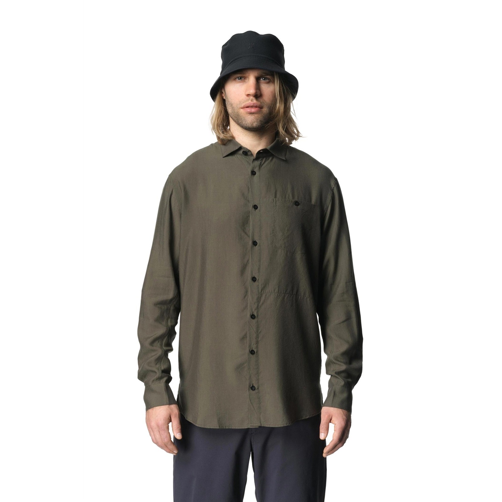 Houdini Mens Tree Longsleeve Shirt Dawn Green [フーディニ]