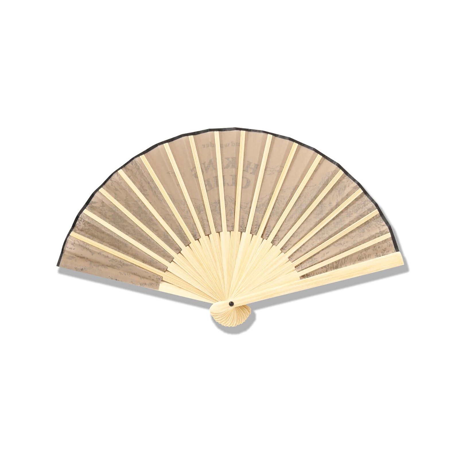 [当日出荷可][20%OFF] and wander 206 hiking club folding hand fan beige [アンドワンダー]