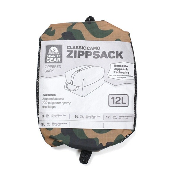 GRANITE GEAR ジップサック 12L クラシックカモ [グラナイトギア]